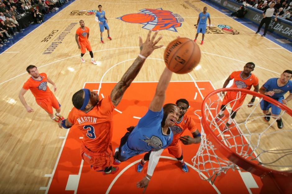El Thunder de Oklahoma City super&oacute; a los Knicks en Nueva York en plena navidad. (AFP)