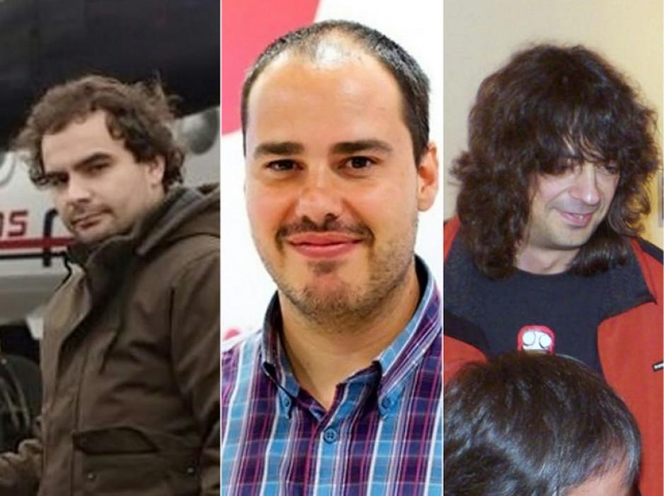 De izquierda a derecha: &Aacute;ngel Sastre, Antonio Pampliega y Jos&eacute; Manuel L&oacute;pez, los periodistas espa&ntilde;oles secuestrados en Siria. (Foto: AFP)