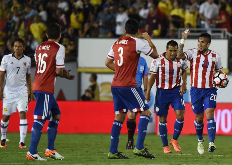 V&iacute;ctor Ayala anot&oacute; un impresionante gol a favor de Paraguay. (Foto: AFP)