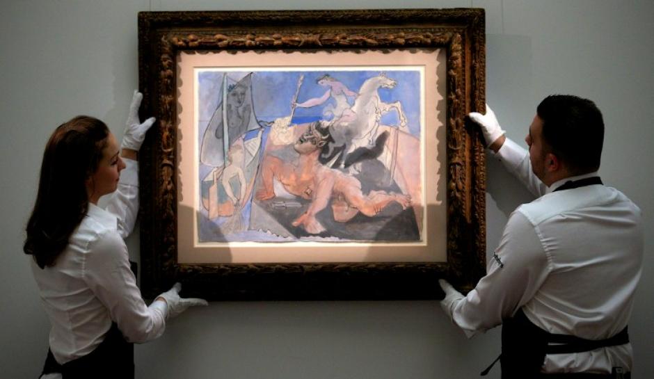 Entre las obras a subastar est&aacute; "Composition au minotaure" de Pablo Picasso. Foto AFP