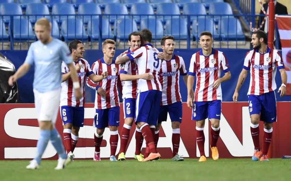 El subcampe&oacute;n Atl&eacute;tico derrot&oacute; 5-0 al Malm&ouml; en el Vicente Calder&oacute;n. (Foto: AFP)