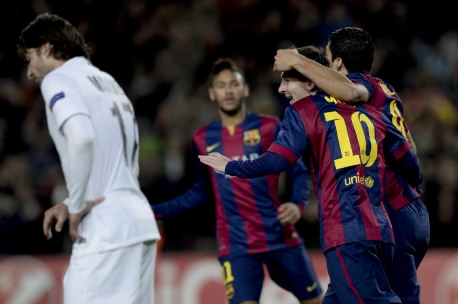 Messi, Neymar y Su&aacute;rez fueron los anotadores del Barcelona ante el PSG. (Foto: AFP)