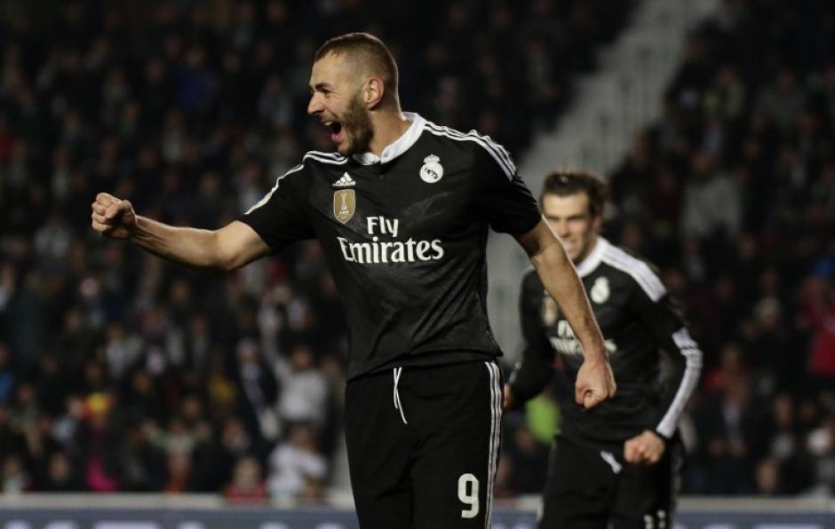 Karim Benzema se encarg&oacute; de romper la muralla defensiva del Elche. (Foto: AFP)