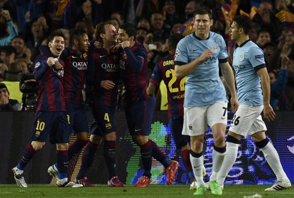 El Barcelona derrot&oacute; 1-0 al City y clasific&oacute; a cuartos de final de la UEFA Champions League. (Foto: AFP)
