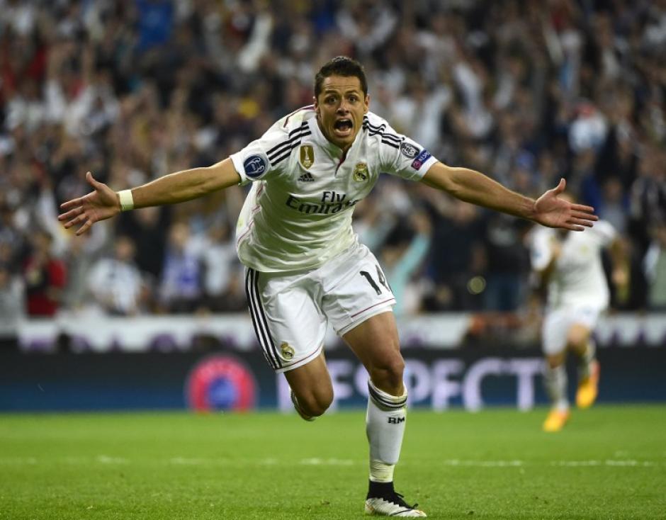 Javier "Chicharito" Hern&aacute;ndez anot&oacute; el gol que le dio al Real Madrid la clasificaci&oacute;n ante el Atl&eacute;tico. (Foto: AFP)