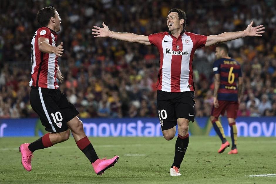 Aduriz fue el héroe del Bilbao, hizo cuatro goles en la serie y su equipo se consagró con la Supercopa. (Foto: AFP)