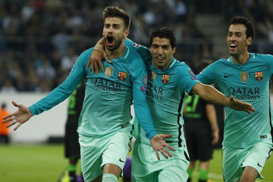 Piqu&eacute; celebra el gol de la victoria. (Foto: AFP)
