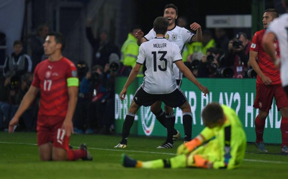 Alemania derrot&oacute; contundentemente a la Rep&uacute;blica Checa. (Foto: AFP)