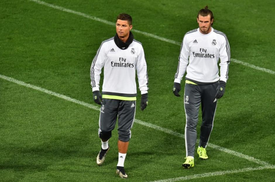 Cristiano Ronaldo y Gareth Bale durante un entrenamiento en Australia. (Foto: AFP)