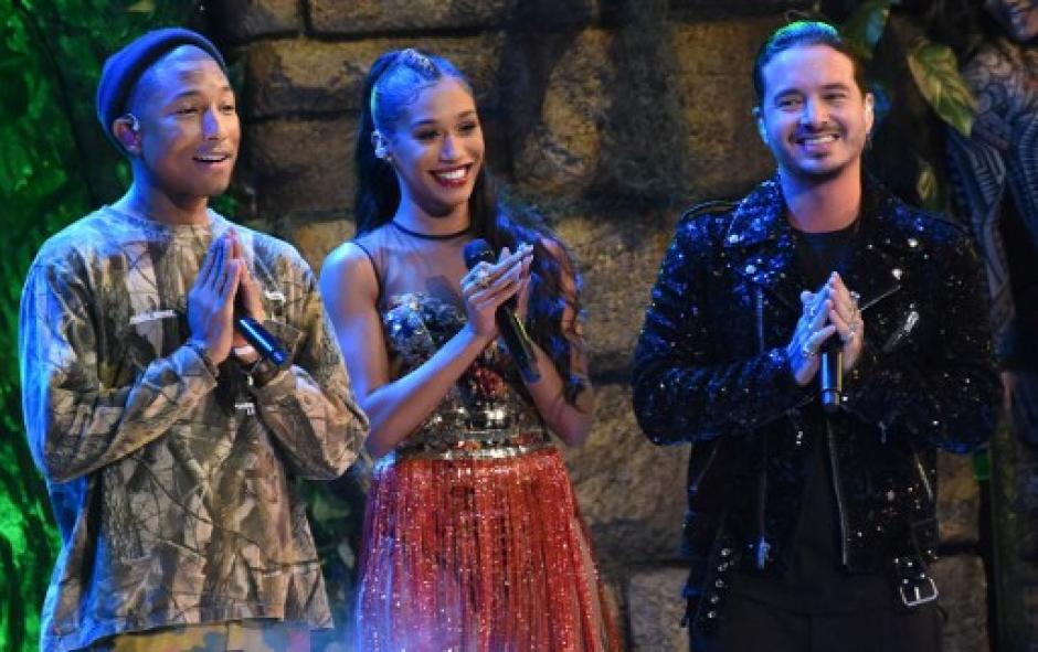 J Balvin, realiz&oacute; un pegajoso d&uacute;o con el estadounidense Pharrell Williams. (Foto: AFP) 