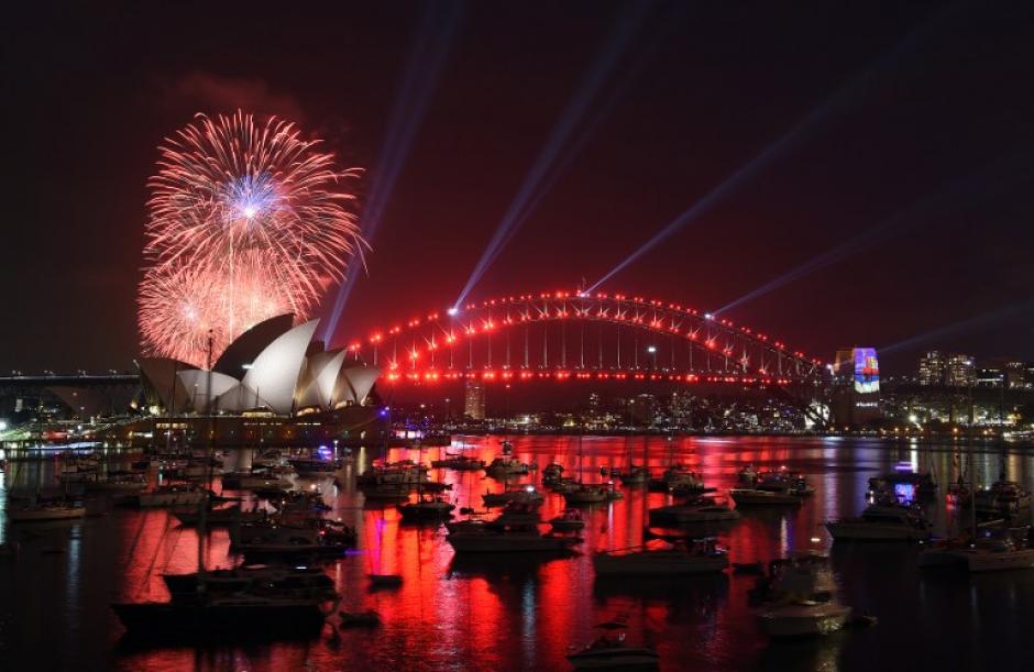 S&iacute;dney fue la primer grna metr&oacute;poli en recibir el A&ntilde;o Nuevo. (Foto: AFP)