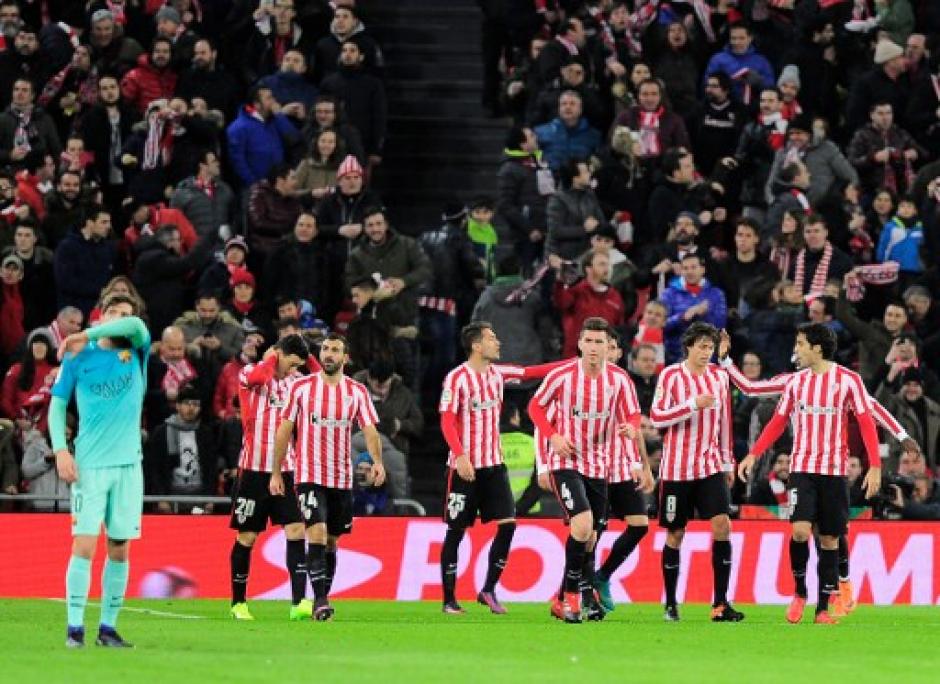 El Bilbao venci&oacute; 2-1 a Barcerlona. (Foto: AFP)