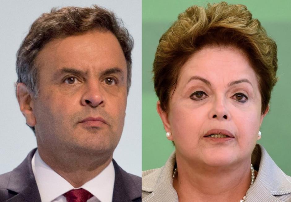 Rousseff est&aacute; en camino de enfrentar Neves en una segunda vuelta el 26 de octubre, seg&uacute;n los resultados oficiales parciales de las elecciones del pa&iacute;s el 5 de octubre de 2014. (Foto: AFP/ NELSON ALMEIDA)