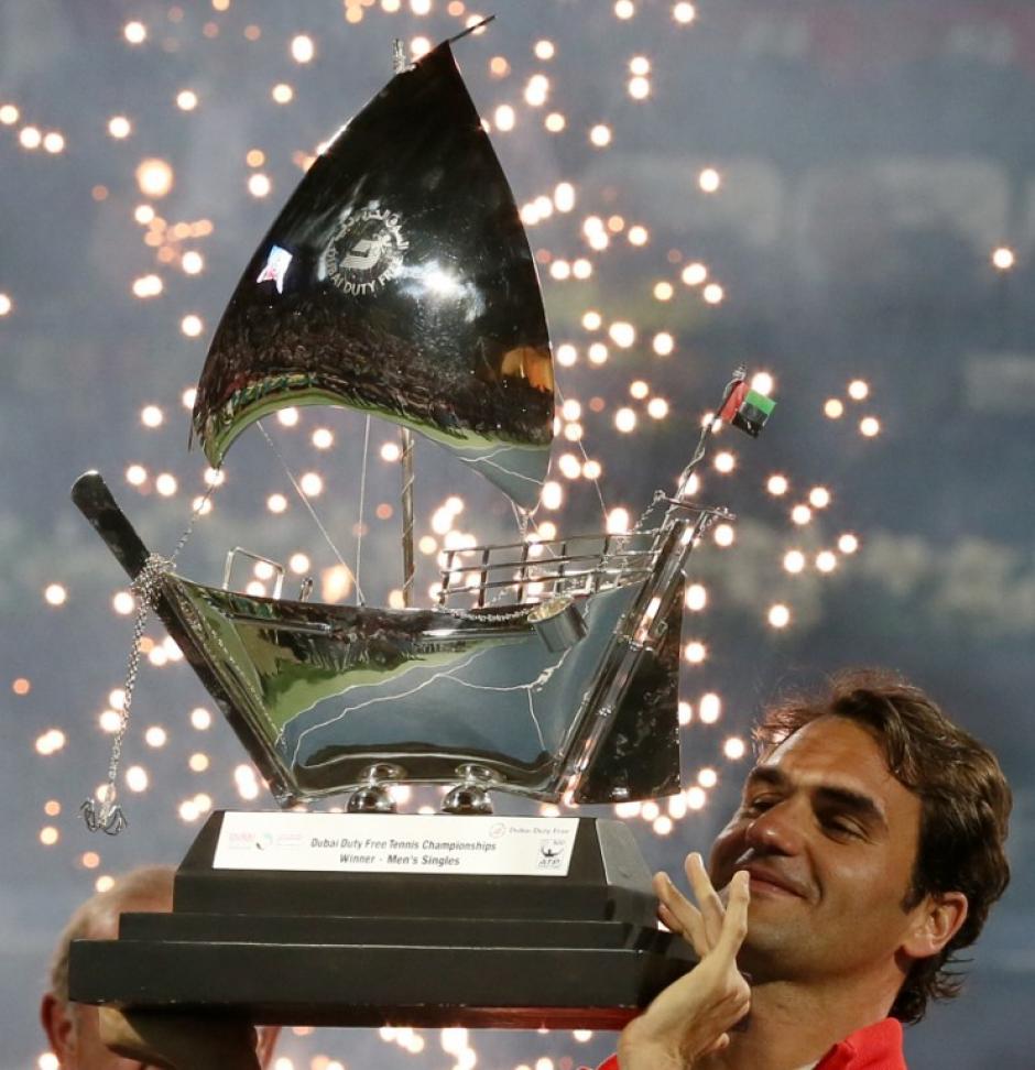 Este es el t&iacute;tulo 78 de la carrera de Roger Federer, y el primero este a&ntilde;o. (Foto. AFP)