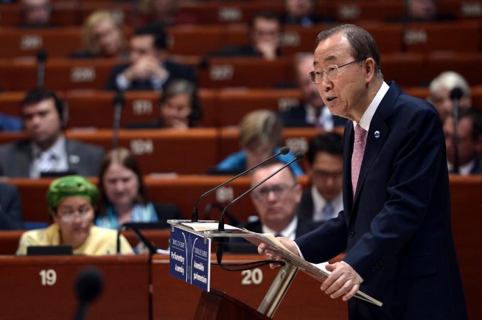 Ban Ki-moon manifest&oacute; que ha estado al tanto de las manifestaciones populares en Guatemala a causa de los casos de corrupci&oacute;n. (Foto: AFP)&nbsp;&nbsp;