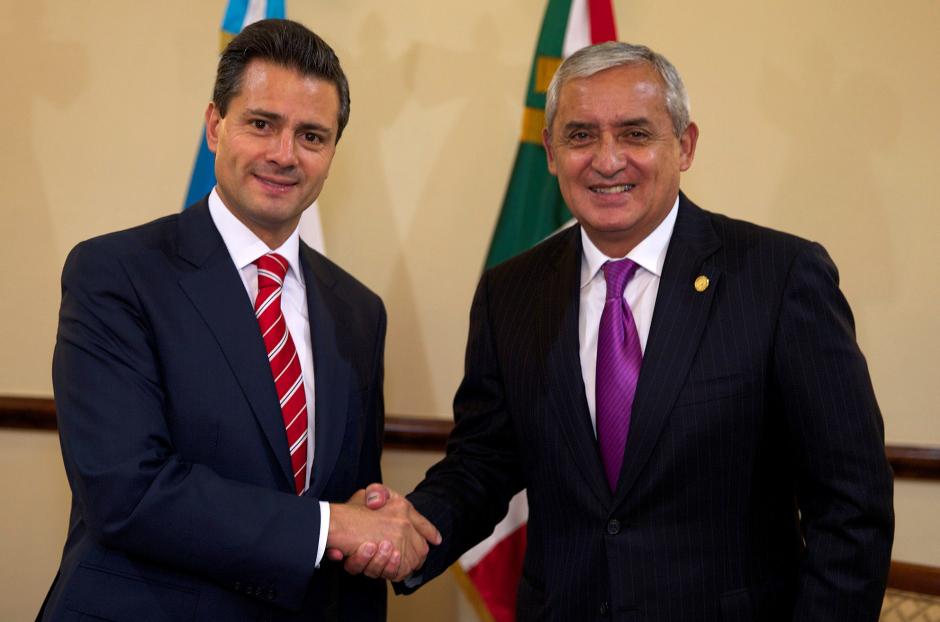 El presidente de M&eacute;xico, Enrique Pe&ntilde;a Nieto, recibe en visita oficial al presidente Otto P&eacute;rez Molina. (Foto: Paginaciudadana.com)