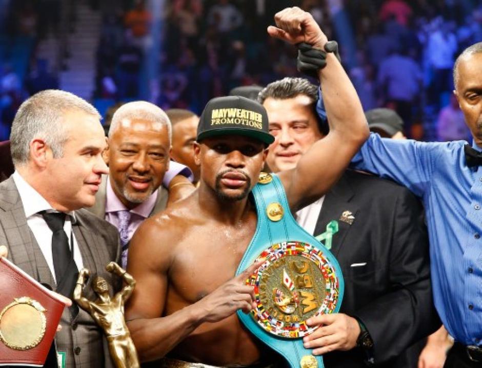 Mayweather se quedó con el cinturón de campeón mundial, la decisión fue unánime. (Foto: Agencias)