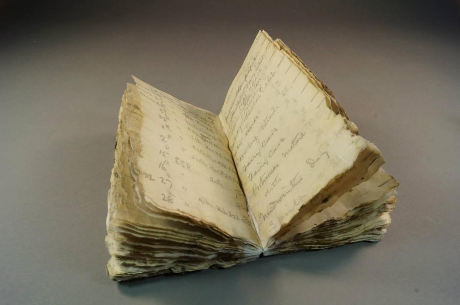 Este es el diario de&nbsp;George Murray Levick encontrado en la Ant&aacute;rtida. (Foto: Facebook /&nbsp;Antarctic Heritage Trust).