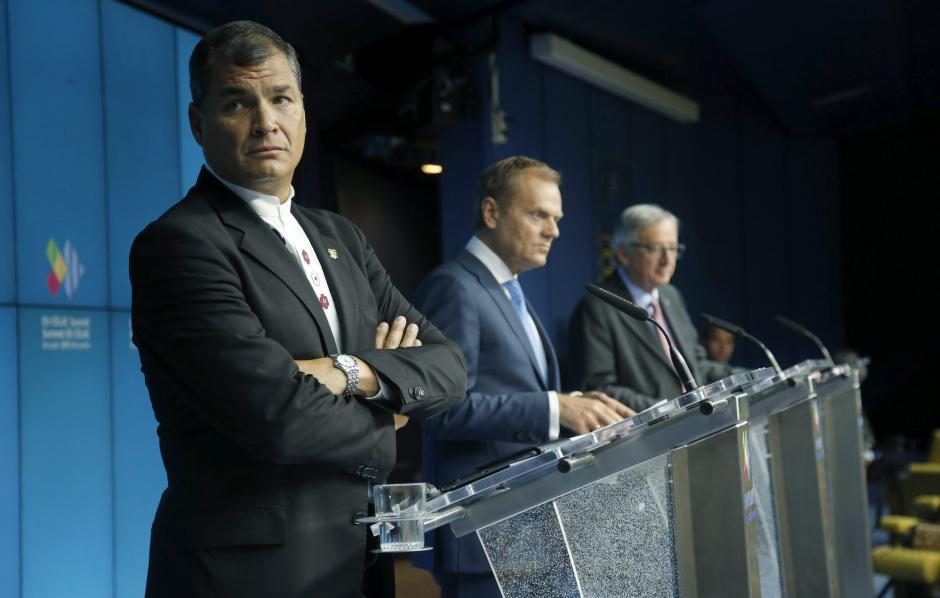 Rafael Correa, presidente de Ecuador, fue uno de los encargados de cerrar la cumbre como presidente pro tempore de Celac. (Foto: EFE)