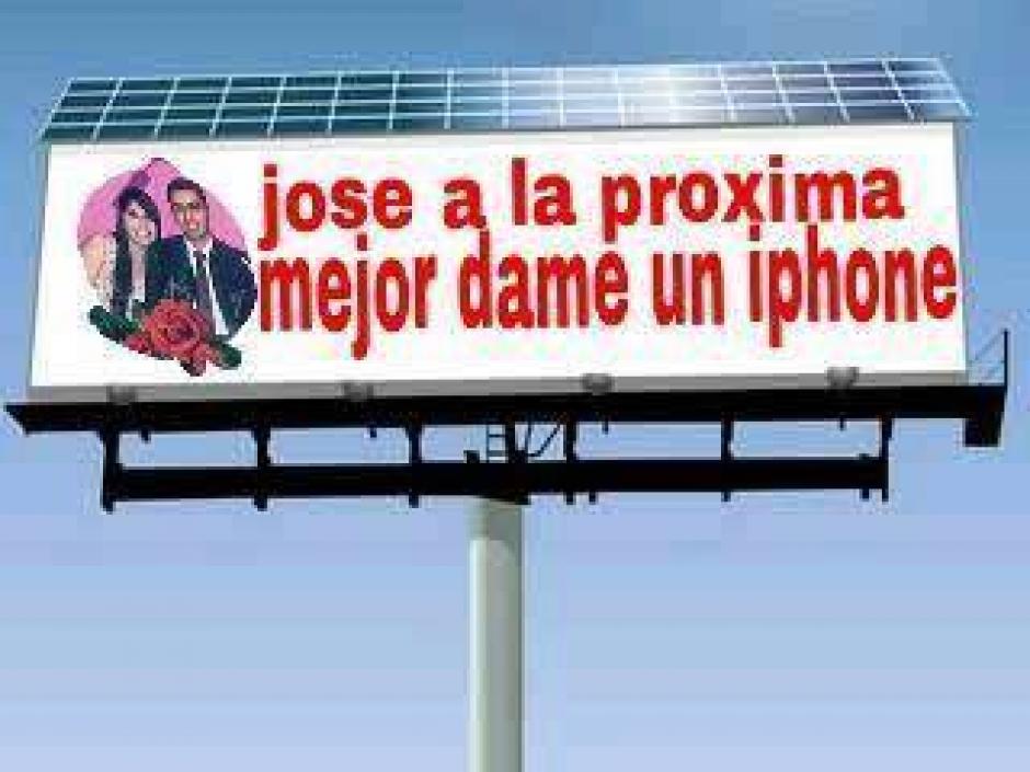 Aqu&iacute; una posible respuesta de Anita a Jos&eacute;, luego del costos regalo de la valla. (Foto: Twitter)