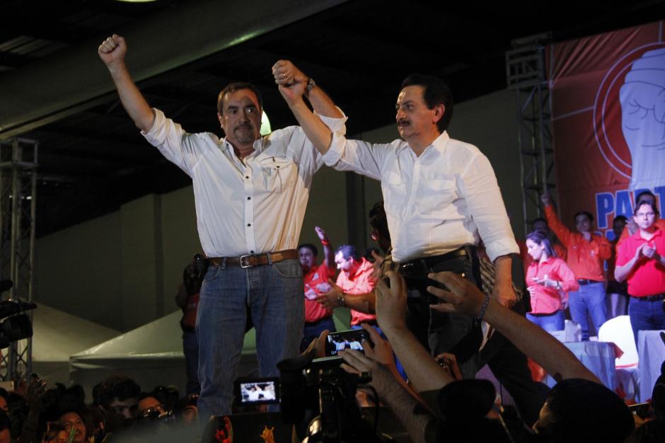 Mario David Garc&iacute;a fue proclamado como candidato presidencial. Valent&iacute;n Gramajo es el candidato a vicepresidente. (Foto: Fredy Hern&aacute;ndez/Soy502)