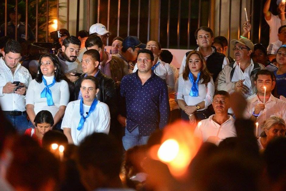 Las declaraciones del vocero de Lider se dieron durante la vigilia de oración. (Foto: Wilder López/Soy502)