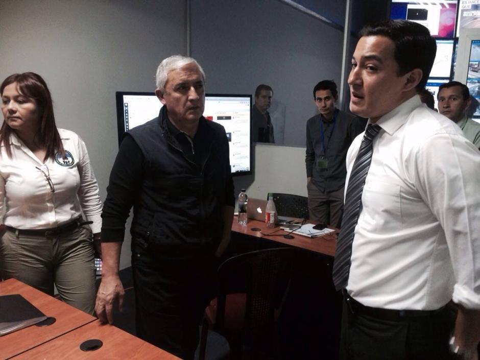 Pérez Molina se reunió este jueves con la ministra de Gobernación. (Foto: Sec. Comunicación Social Presidencia)