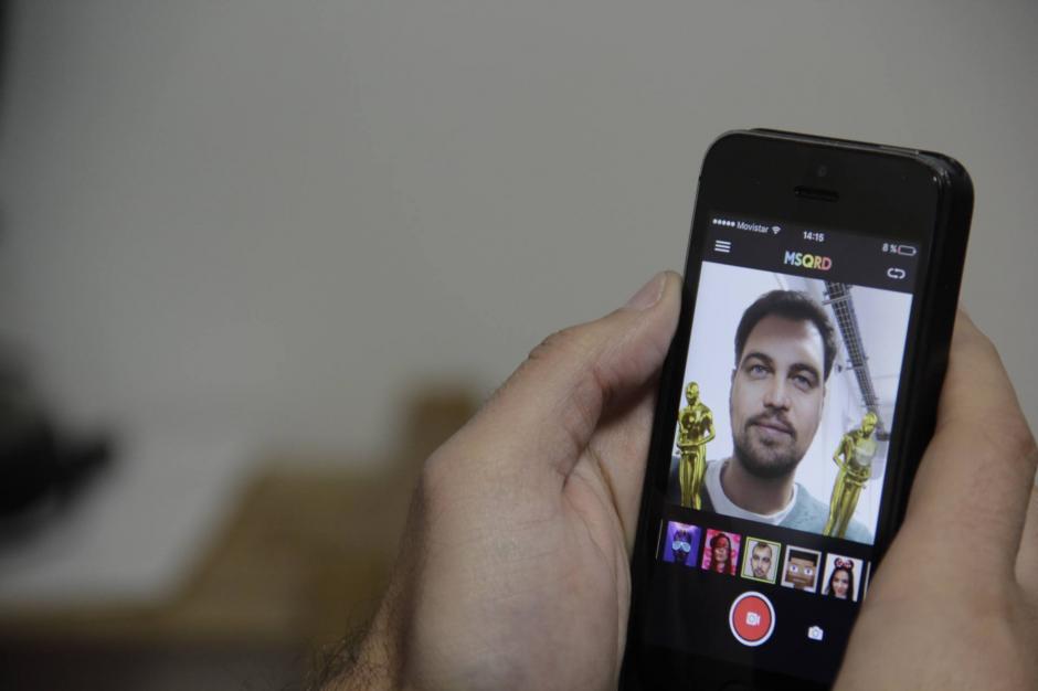 La aplicación que simula a Leonardo DiCaprio recogiendo su ansiado Oscar. (Foto: Fredy Hernández/Soy502)