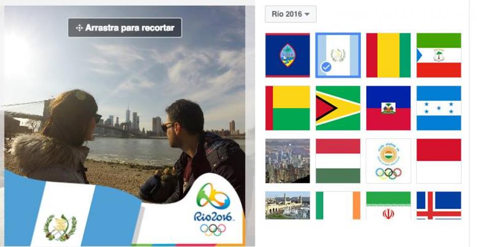 Personaliza tu foto de perfil con la bandera de tu pa&iacute;s para apoyar a los atletas que se encuentran en R&iacute;o de Janeiro. (Captura de pantalla de Facebook)