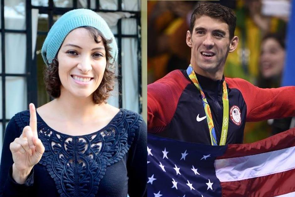 Gaby Moreno mostr&oacute; su admiraci&oacute;n por Phelps y Biles. (Foto: Soy502/AFP)