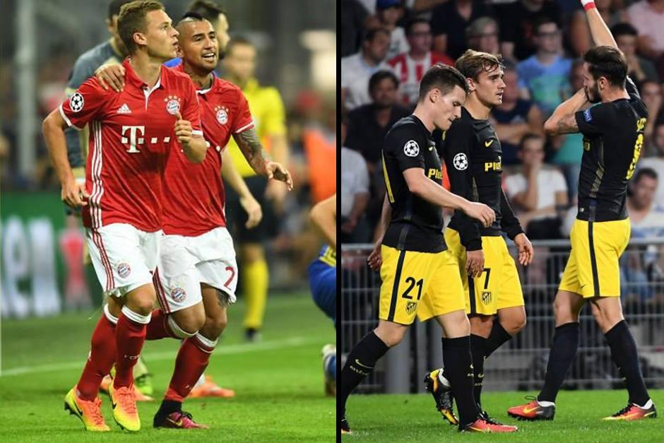 El Bayern gole&oacute;, mientras el Atleti gan&oacute; en un campo dif&iacute;cil. (Fotos: AFP)