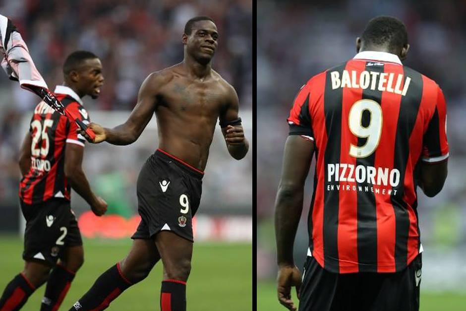 La celebraci&oacute;n sin camisa le cost&oacute; la primera tarjeta a Mario. (Foto: AFP)