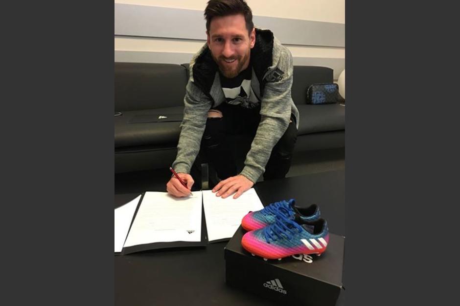 Leonel Messi firma nuevamente con Adidas. (Foto: Facebook)