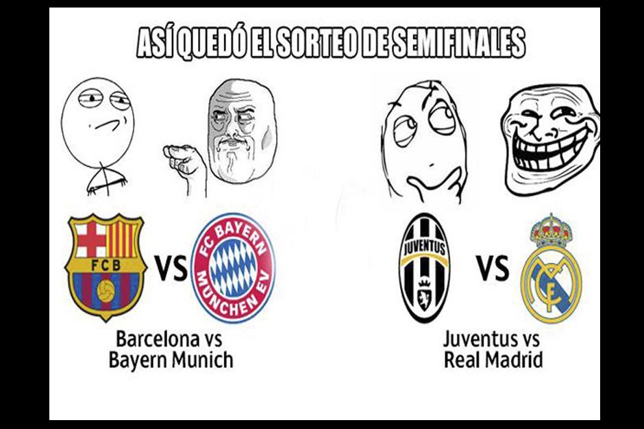 La creatividad desbord&oacute; las redes sociales tras el sorteo de semifinales de la Champions. (Foto: libero.pe)