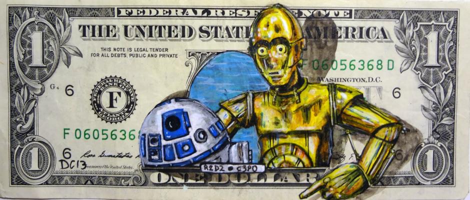 Los androides R2D2 junto a C3PO. (Foto: artes9.com)