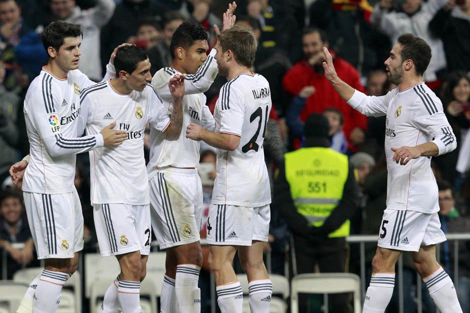 Illarramendi y Di Mar&iacute;a fueron los art&iacute;fices de la victoria 2-0 del Real Madrid sobre el Ol&iacute;mpic en la Copa del Rey. (Foto: Alberto Mart&iacute;n/EFE)