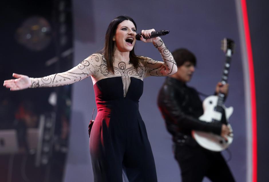 La cantante italiana Laura Pausini se present&oacute; el 24 de febrero, durante su concierto en la Quinta Vergara, en la segunda jornada del Festival Internacional de la Canci&oacute;n de Vi&ntilde;a del Mar. (Foto: EFE)
