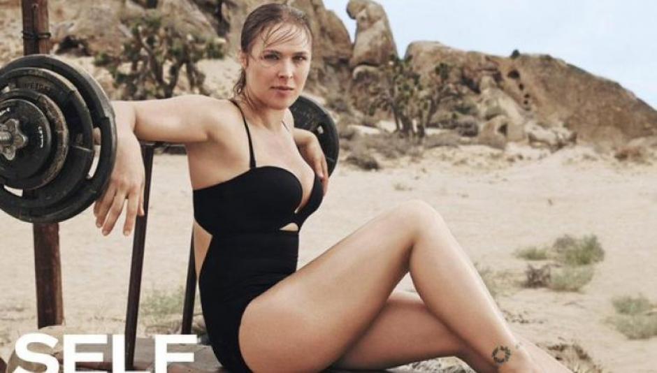 La campeona de la UFC dej&oacute; ver su lado sensual en una locaci&oacute;n en medio del desierto y con elementos de gimnasio. (Foto: Self Magazine)