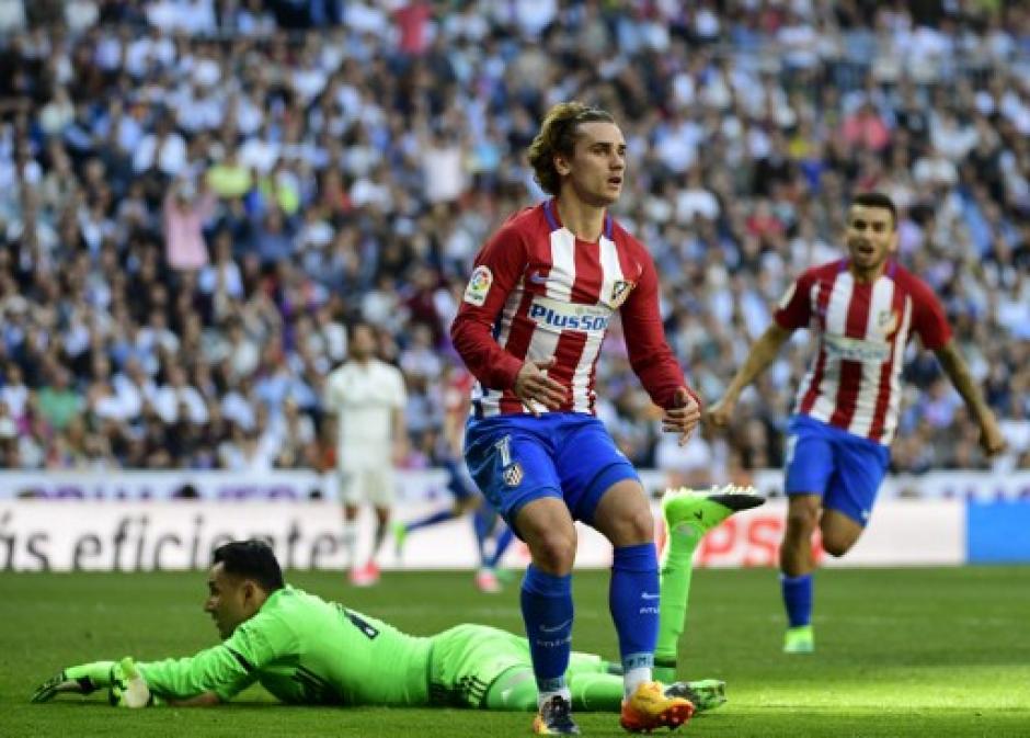 Griezmann marca el gol del empate frente al Real Madrid. (Foto: AFP)