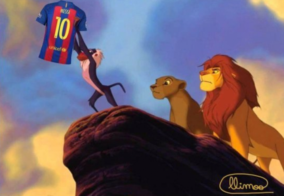 Messi festej&oacute; de una forma inusual y las redes se mofaron de esta acci&oacute;n. (Foto: Twitter)