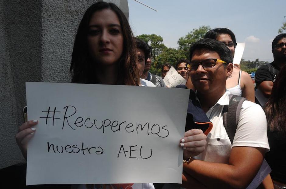 Los estudiantes han encabezado un movimiento genuino por recuperar la Asociación de Estudiantes de la USAC y desterrar a la corrupción que anidó en esa institución por 17 años. (Foto: Fredy Hernández/Soy502)&nbsp;