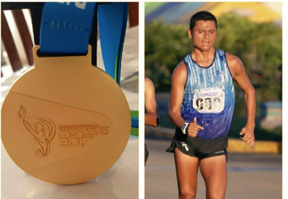 El marchista nacional compartió con sus seguidores la alegría de obtener la medalla que se le hacía complicada. (Foto: Instagram Erick Barrondo)