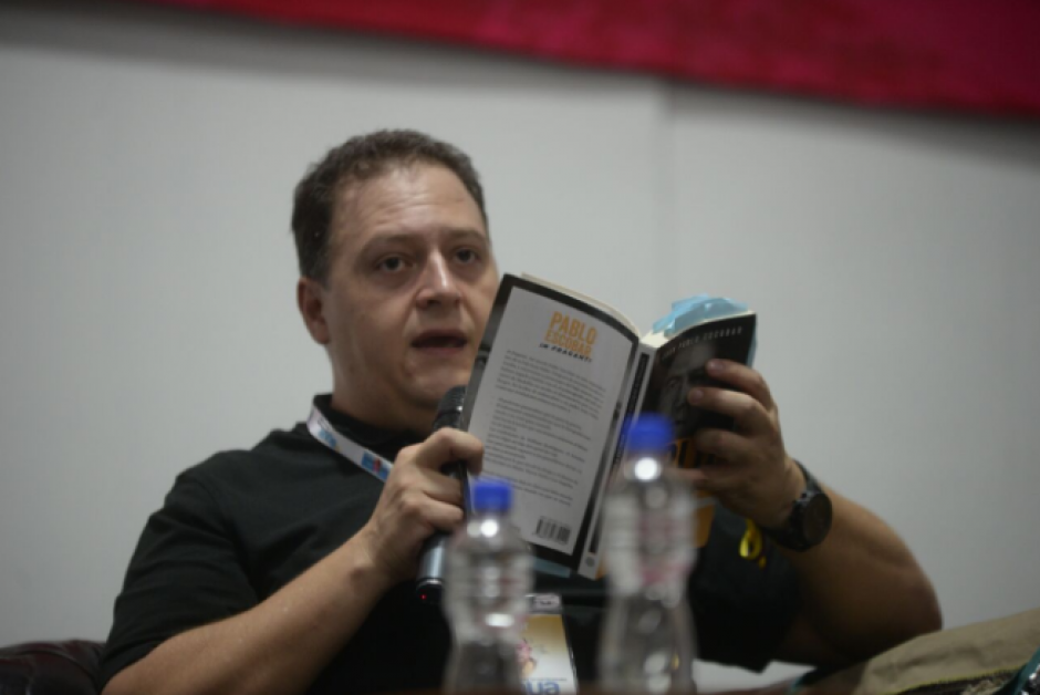 El hijo del reconocido narcotraficante particip&oacute; en una conferencia en la Feria. (Foto: Wilder L&oacute;pez/Soy502)