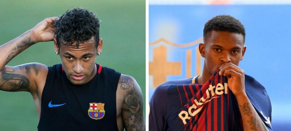 Neymar y Nelson Semedo son los protagonistas de una pelea de "memes". (Foto: Twitter)