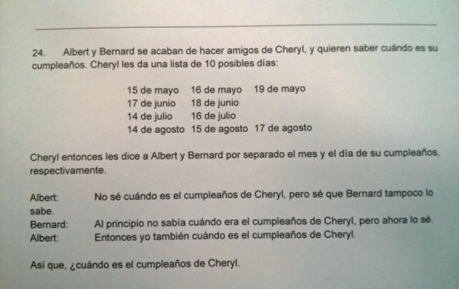 El problema fue creado para una competencia en la que participan ni&ntilde;os de 8 a&ntilde;os. (Foto: El Pa&iacute;s)