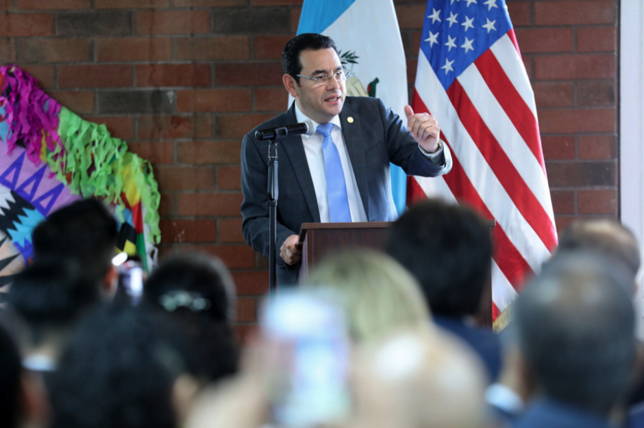 Jimmy Morales comparó al Ministro de Finanzas con Harry Potter. (Foto: AGN)&nbsp;