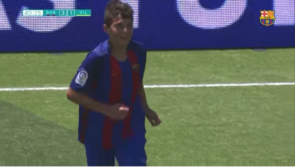 El peque&ntilde;o capit&aacute;n impresion&oacute; con un espectacular golazo de m&aacute;s de medio campo. (Captura Youtube)