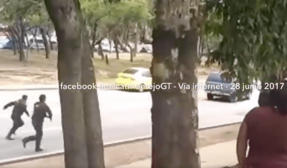 La balacera ocurrió en El Trébol, no hay heridos. (Foto: Twitter/@amilcarmontejo)&nbsp;