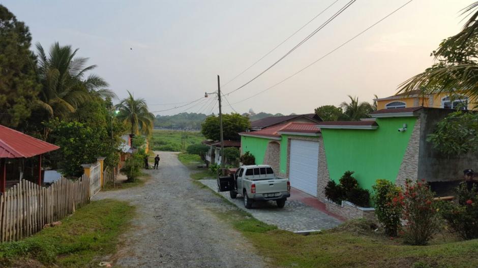 Vista del lugar donde fue capturada la secretaria del juzgado de Primera Instancia de Puerto Barrios, Izabal. (Foto: MP)&nbsp;