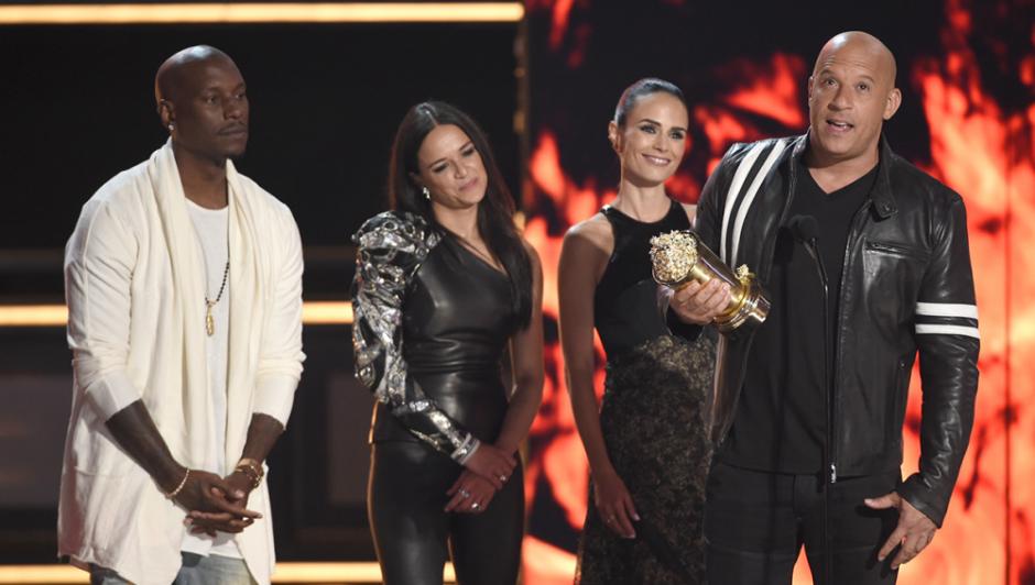 Vin recibe el premio en los MTV Movie &amp; Tv Awards. (Foto:&nbsp;Gtres)